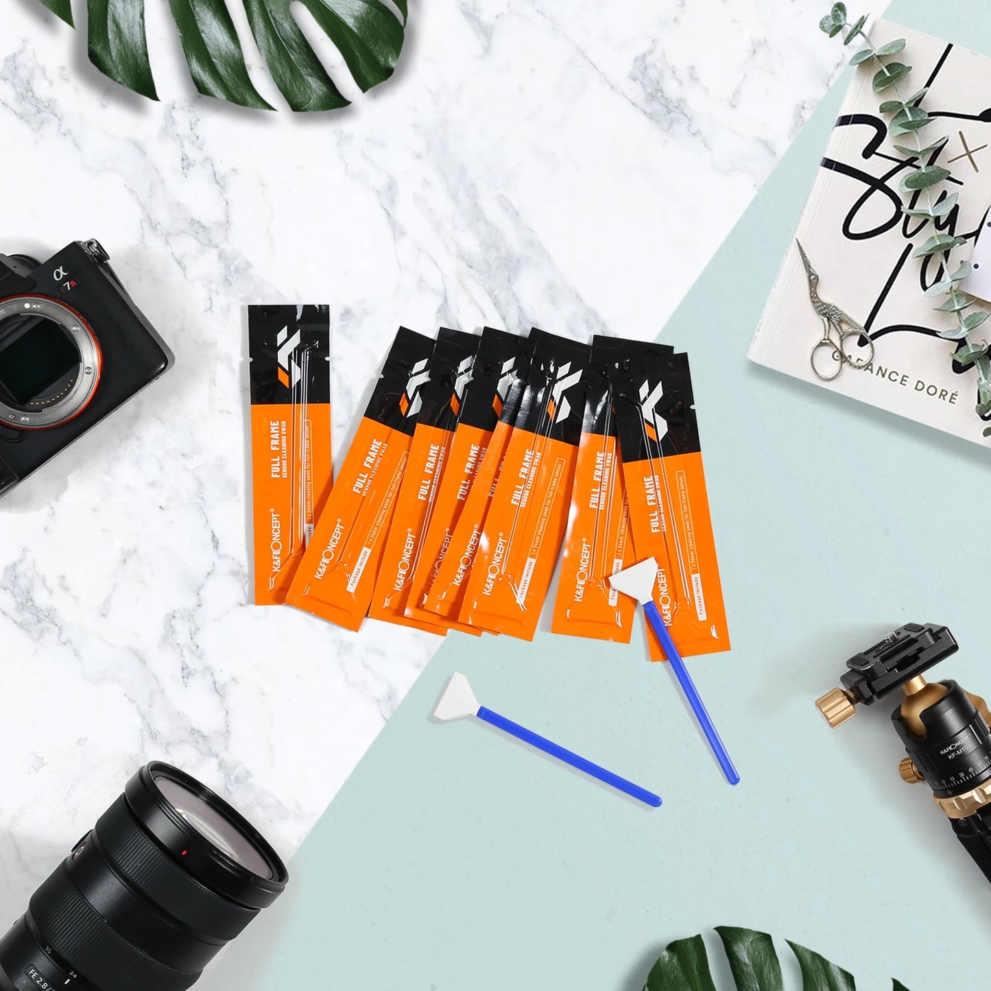 K&F Concept Cleaning Swab 10PCS Individually Vacuum Packed for Full Frame Sensors - Tech Syndicate