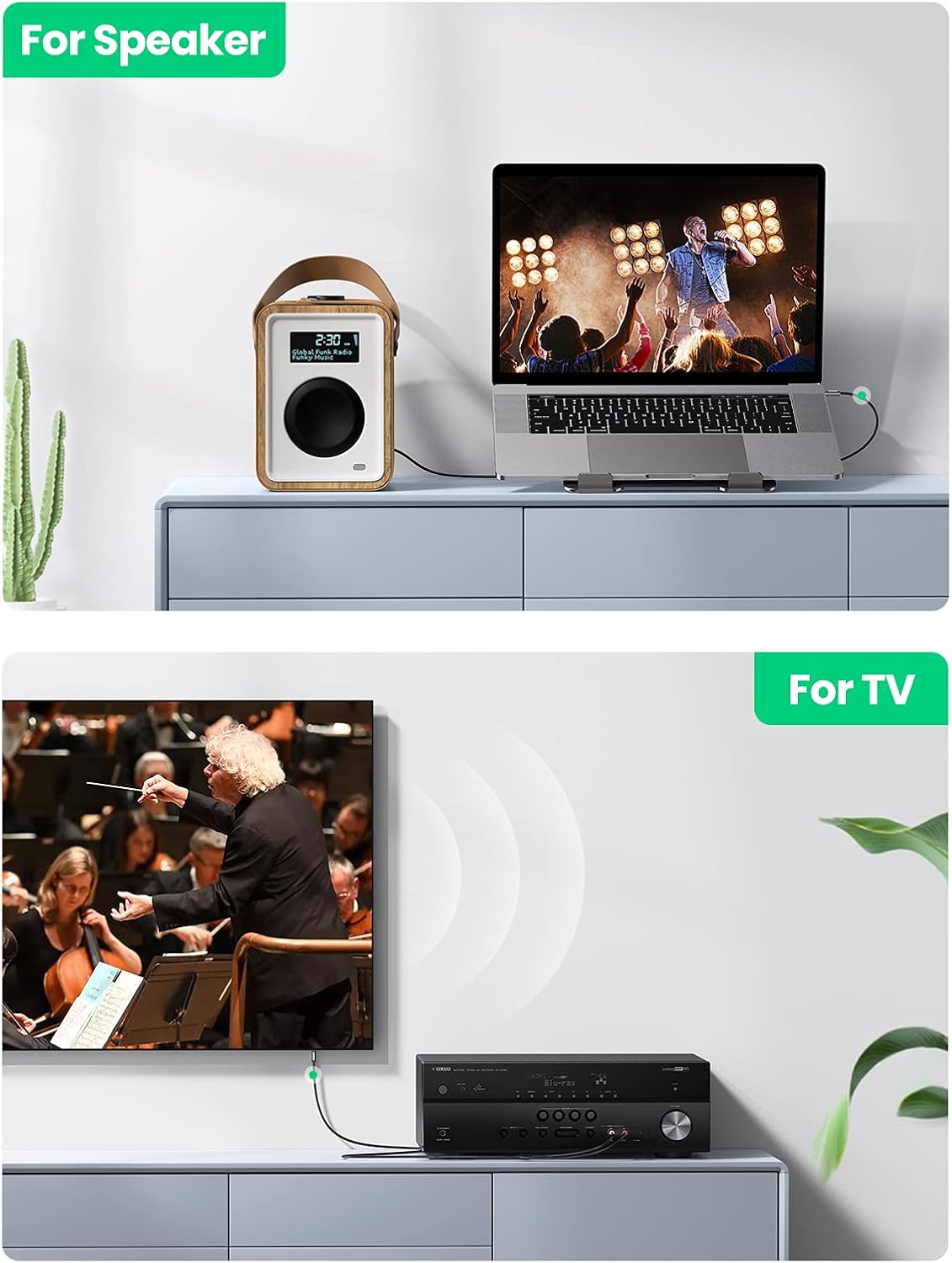 Ugreen 3.5mm to 2RCA HiFi Stereo Y Split Adapter with Copper Shell up to 3 M - Tech Syndicate