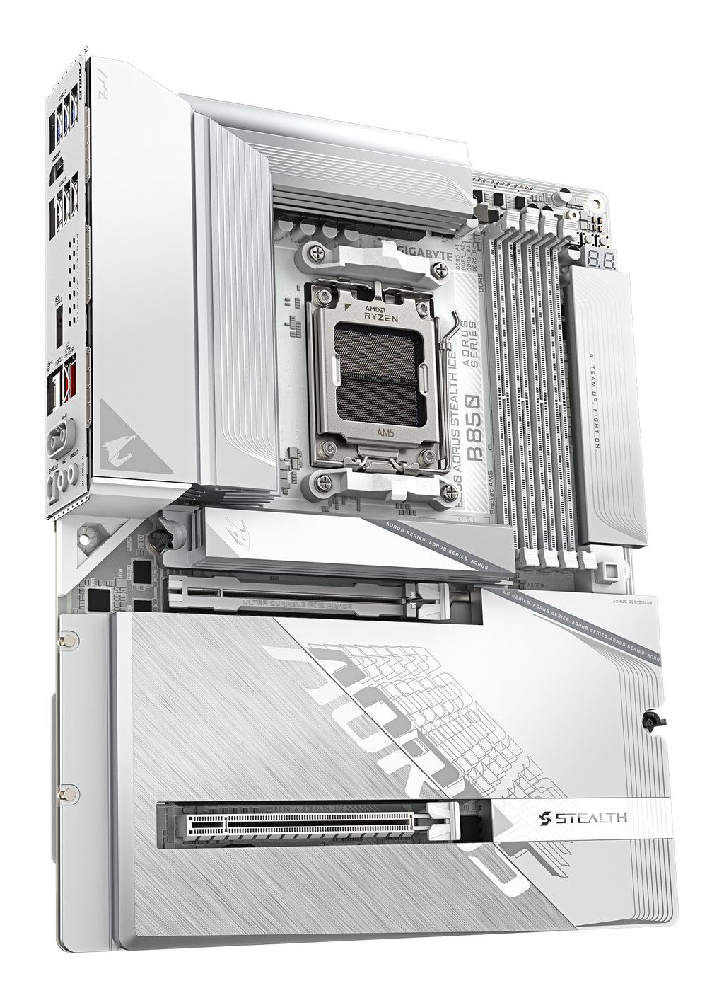 Gigabyte B850 AORUS STEALTH ICE AM5 ATX Motherboard Wi-Fi 7