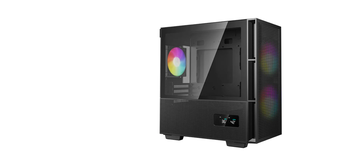 DeepCool CH360 Digital Black mATX Mid Tower Case - ARGB