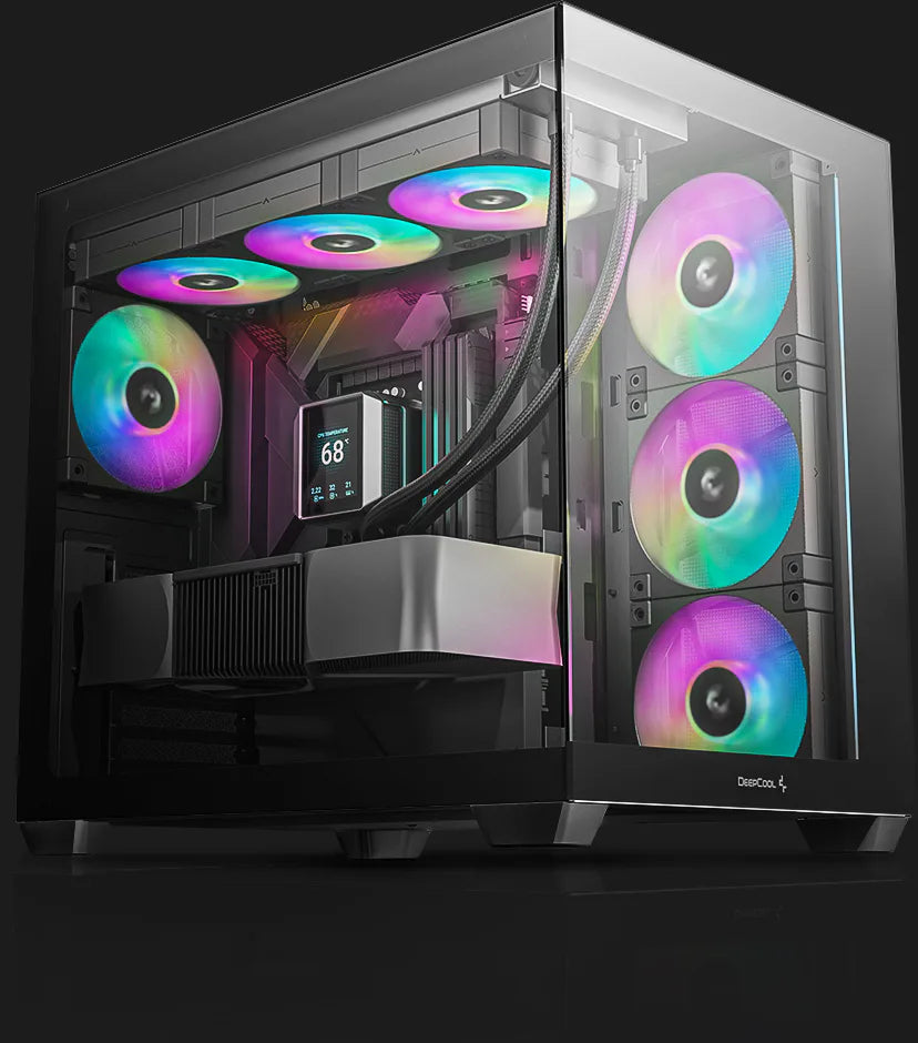 DeepCool CG530 Mid Tower Case - Dual Chamber, Tempered Glass