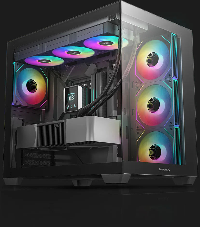 DeepCool CG530 4F Mid-Tower ATX Case Black - 4 ARGB Fans
