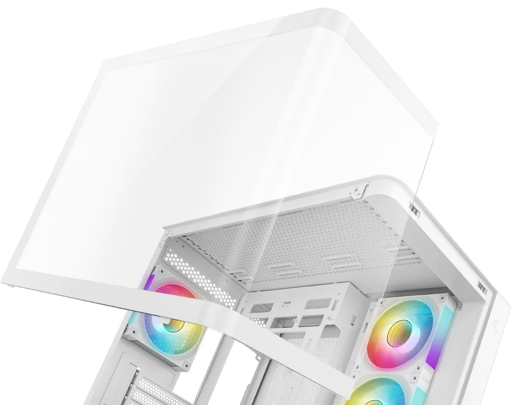 DeepCool CG530U 4F WH White Mid-Tower ATX Case, ARGB