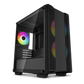 DeepCool CC360 ARGB Black mATX Mini Tower Case - 3x ARGB Fans