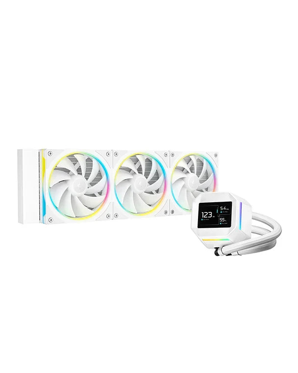 DeepCool LM360 IPS Display 360mm AIO White Liquid Cooler