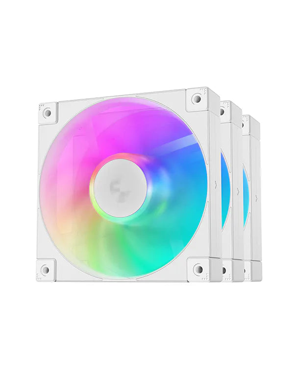 DeepCool FD12 ARGB White 120mm Case Fan 3-Pack