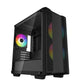 DeepCool CC360 ARGB Black mATX Mini Tower Case - 3x ARGB Fans