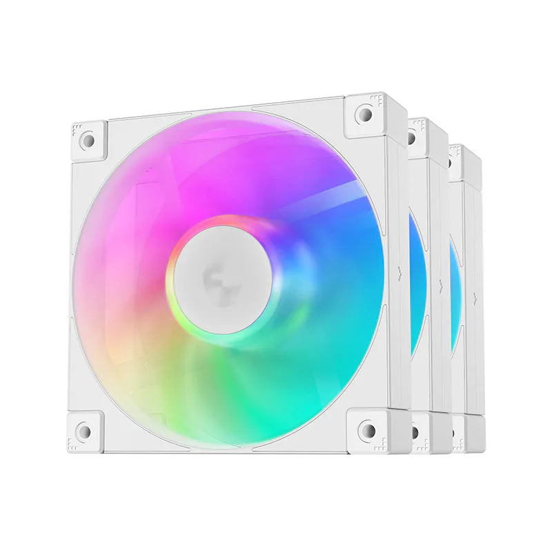 DeepCool FD12 ARGB White 120mm Case Fan 3-Pack