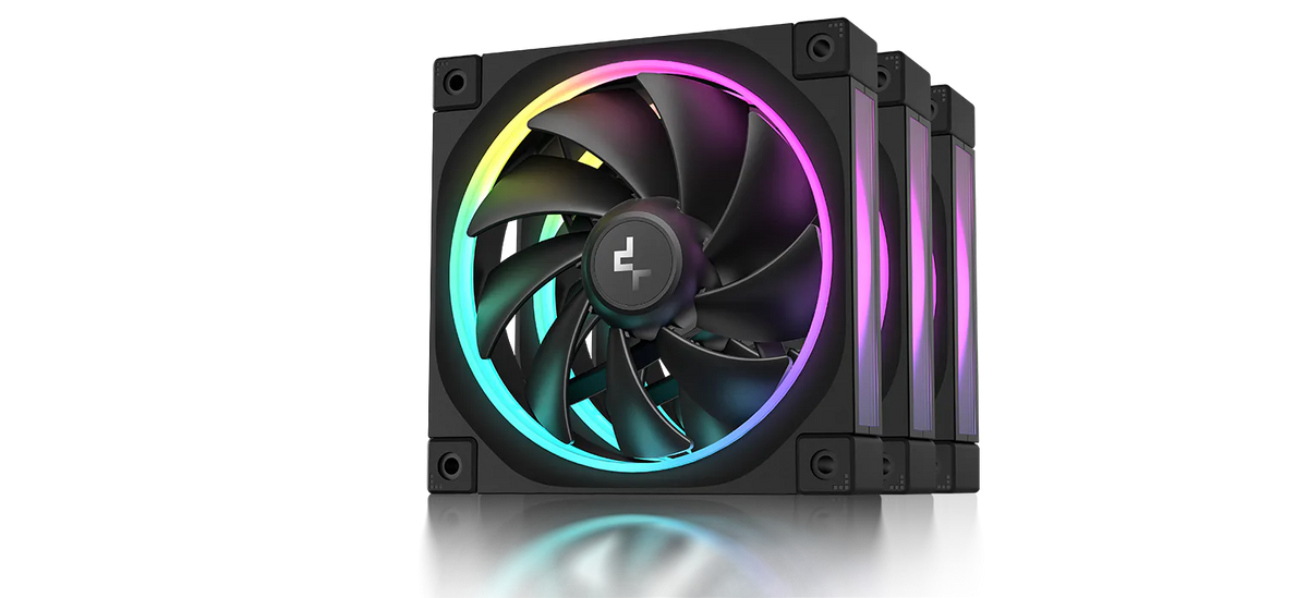 DeepCool FL12 3-Pack 120mm PWM ARGB Fan - 55 CFM, 2150 RPM