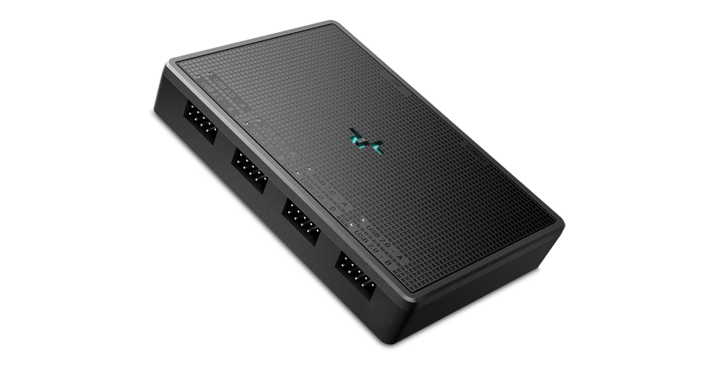 DeepCool UH-04 4-Port Internal USB 2.0 Hub - Black