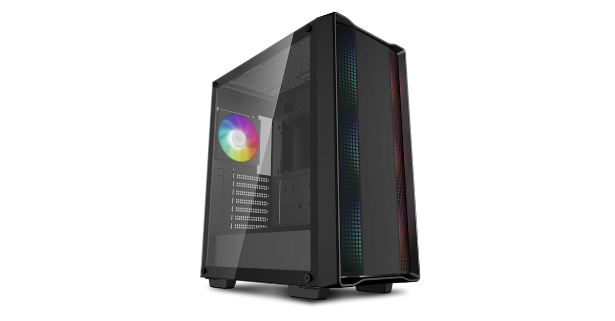 DeepCool CC560 ARGB V2 Mid Tower Case - Black, 4 ARGB Fans