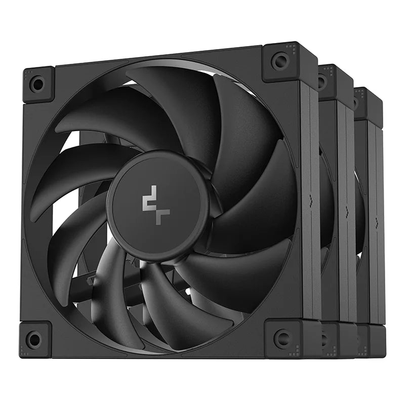 DeepCool FD12 3-Pack 120mm PWM Fan - Black, Hydro Bearing