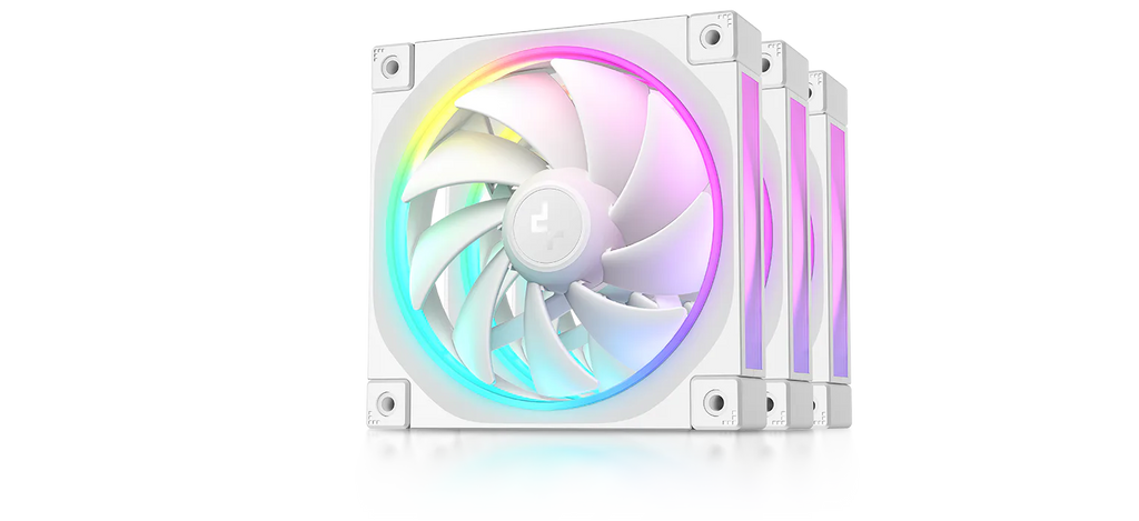 DeepCool FL12 WH 3-Pack 120mm ARGB PWM White Fans