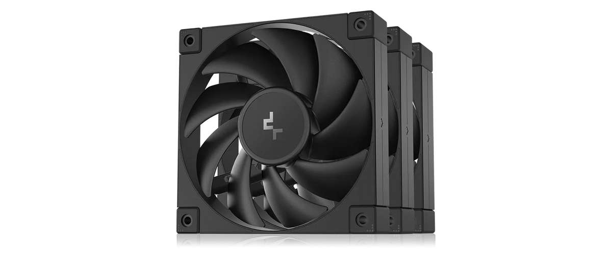 DeepCool FD12 3-Pack 120mm PWM Fan - Black, Hydro Bearing