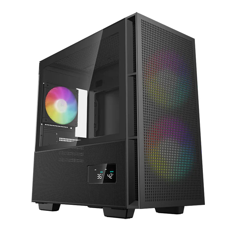 DeepCool CH360 Digital Black mATX Mid Tower Case - ARGB