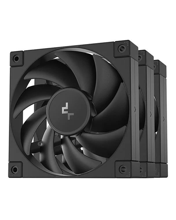 DeepCool FD12 3-Pack 120mm PWM Fan - Black, Hydro Bearing
