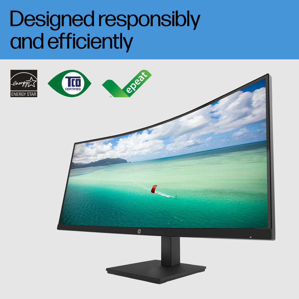 HP P34hc G4 34" Curved WQHD USB-C Monitor - 3440x1440