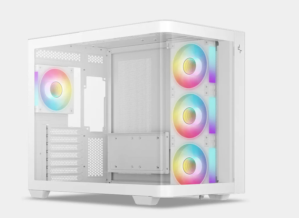 DeepCool CG530U 4F WH White Mid-Tower ATX Case, ARGB