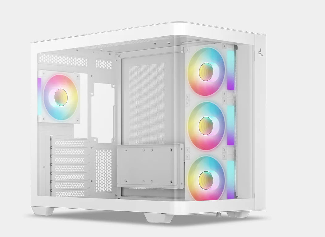 DeepCool CG530U 4F WH White Mid-Tower ATX Case, ARGB
