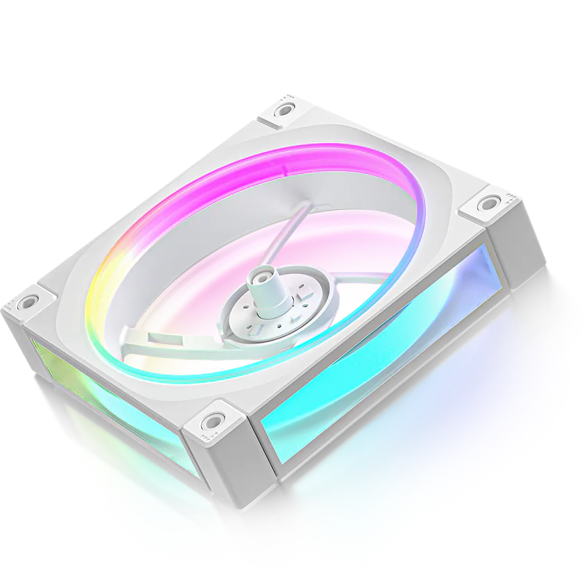 DeepCool FL12R WH 3-Pack 120mm Reverse ARGB PWM Fan - White
