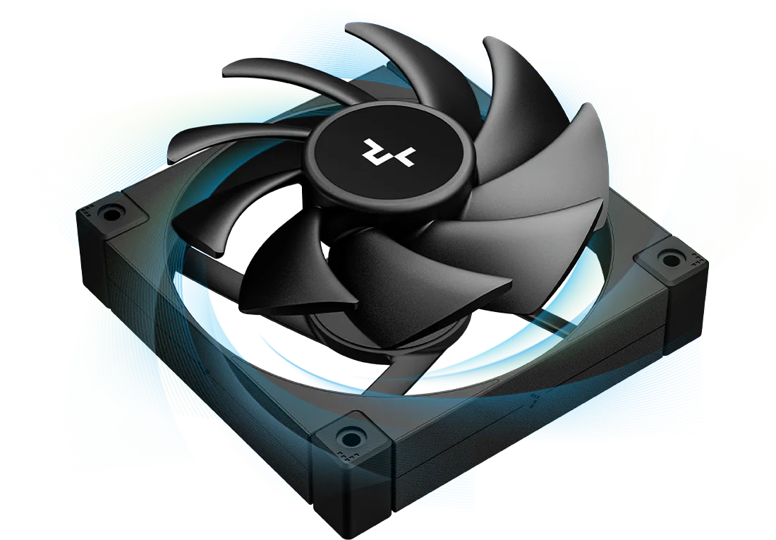 DeepCool FD12 3-Pack 120mm PWM Fan - Black, Hydro Bearing