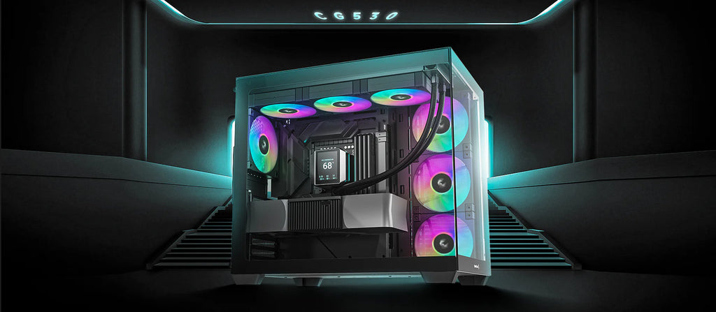 DeepCool CG530 Mid Tower Case - Dual Chamber, Tempered Glass