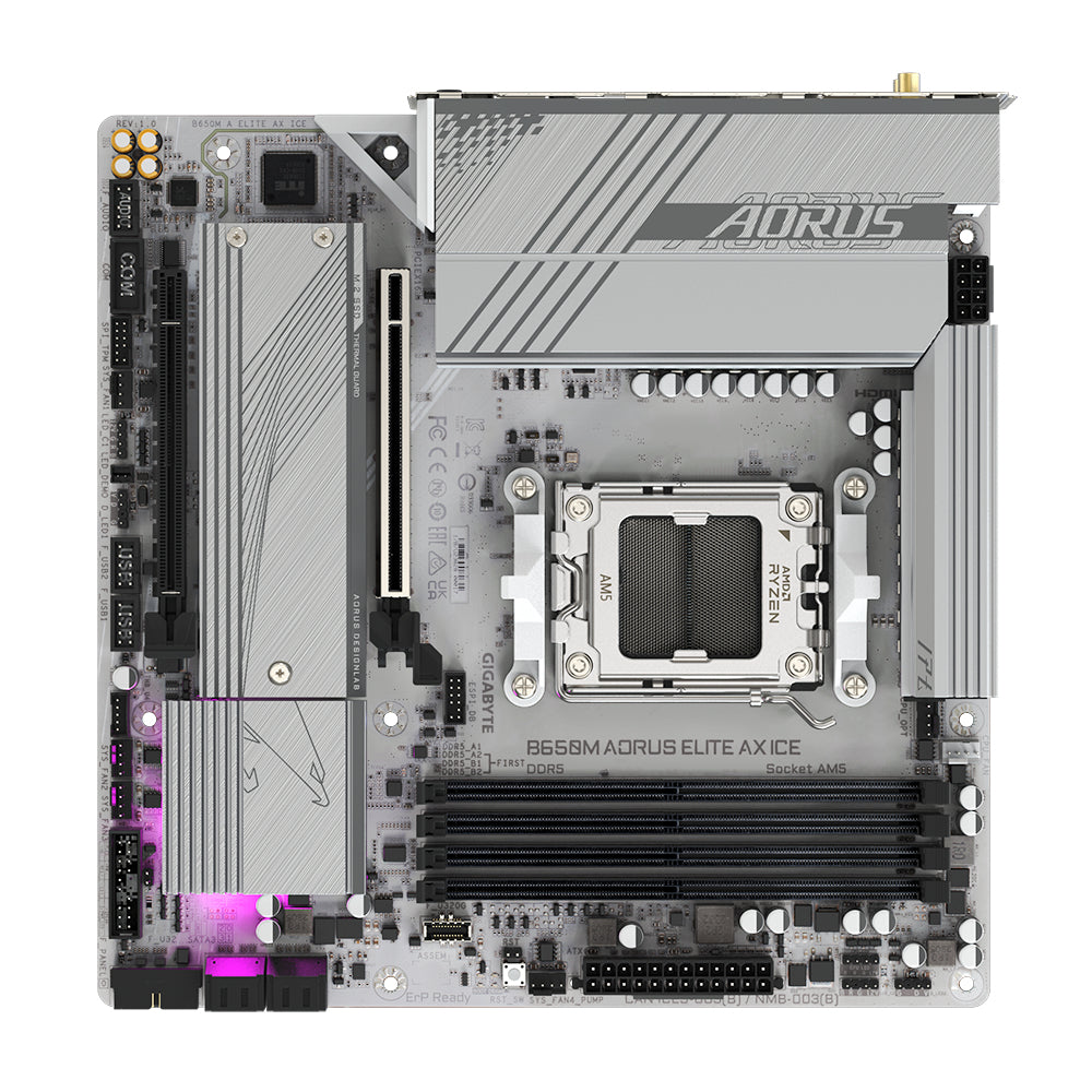 Gigabyte B650M AORUS ELITE AX ICE AM5 Micro-ATX Motherboard