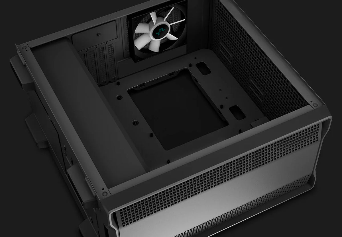 DeepCool CC360 ARGB Black mATX Mini Tower Case - 3x ARGB Fans