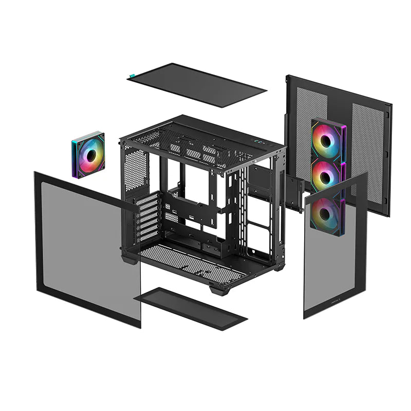 DeepCool CG530 4F Mid-Tower ATX Case Black - 4 ARGB Fans