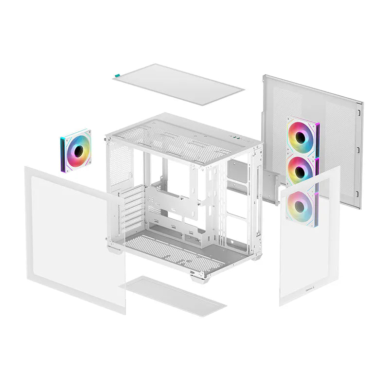 DeepCool CG530 4F WH White Mid-Tower ATX Case - 4 ARGB Fans