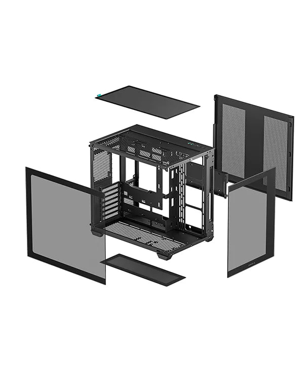 DeepCool CG530 Mid Tower Case - Dual Chamber, Tempered Glass