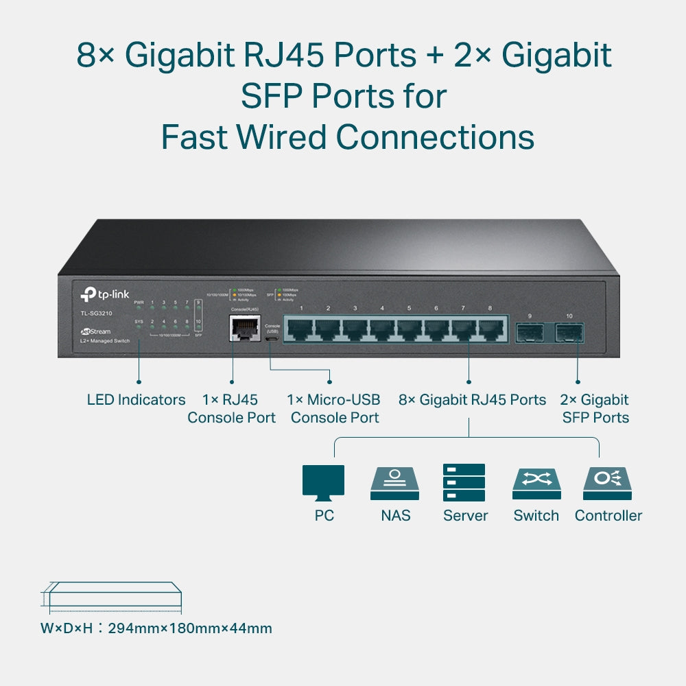 JetStream 8-Port Gigabit L2 Managed Switch with 2 SFP Slots (Newer Version Available: SG3210 ) 4