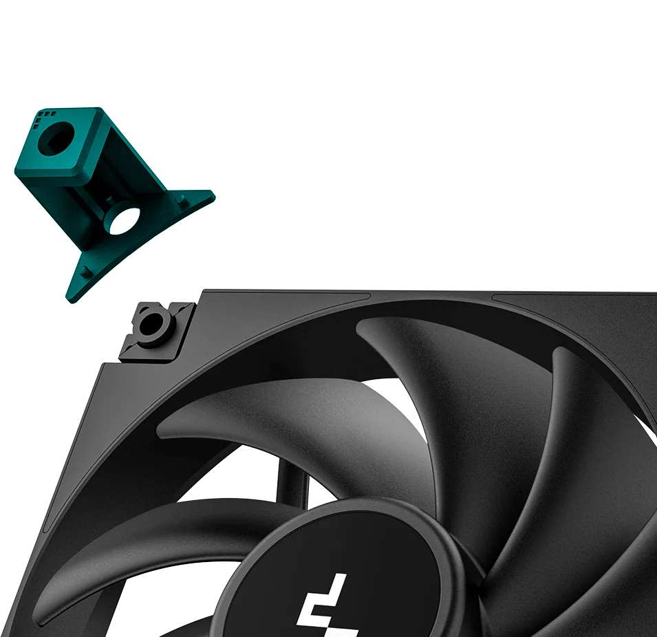 DeepCool FD12 3-Pack 120mm PWM Fan - Black, Hydro Bearing