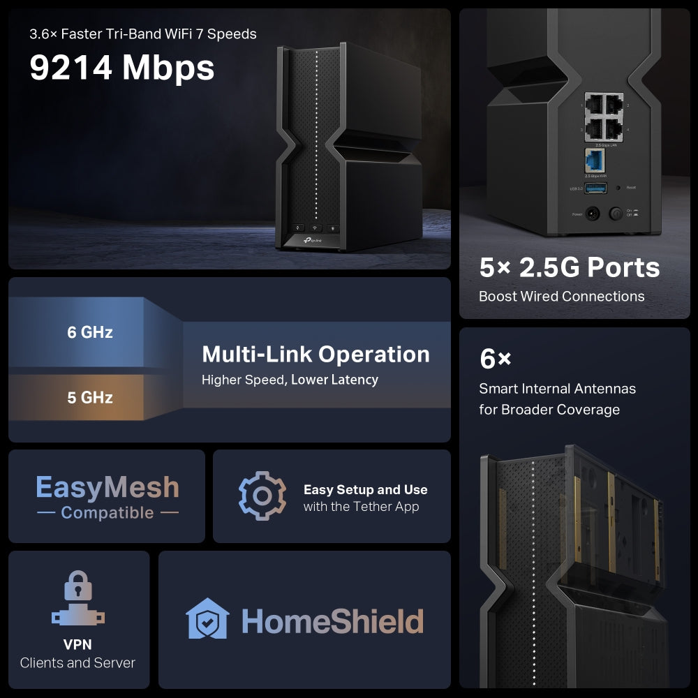 BE9300 Tri-Band Wi-Fi 7 Router 5
