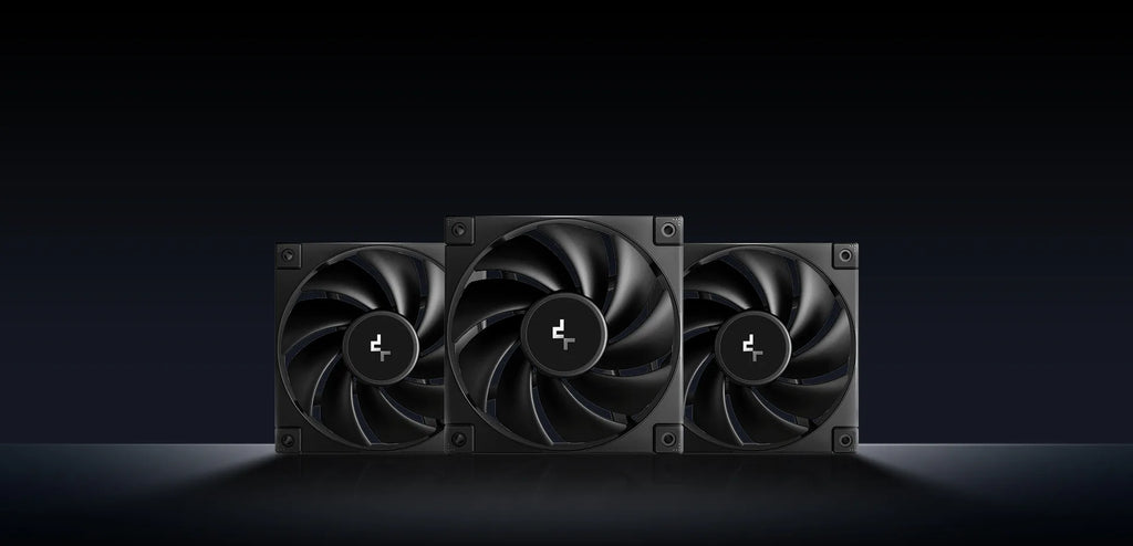 DeepCool FD12 3-Pack 120mm PWM Fan - Black, Hydro Bearing