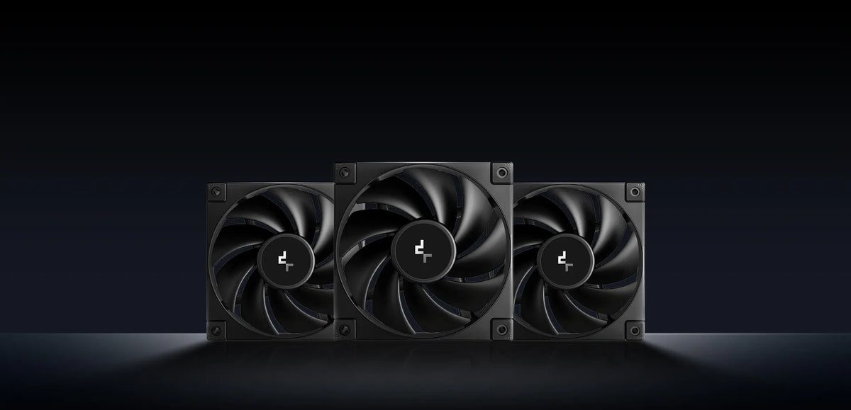 DeepCool FD12 3-Pack 120mm PWM Fan - Black, Hydro Bearing