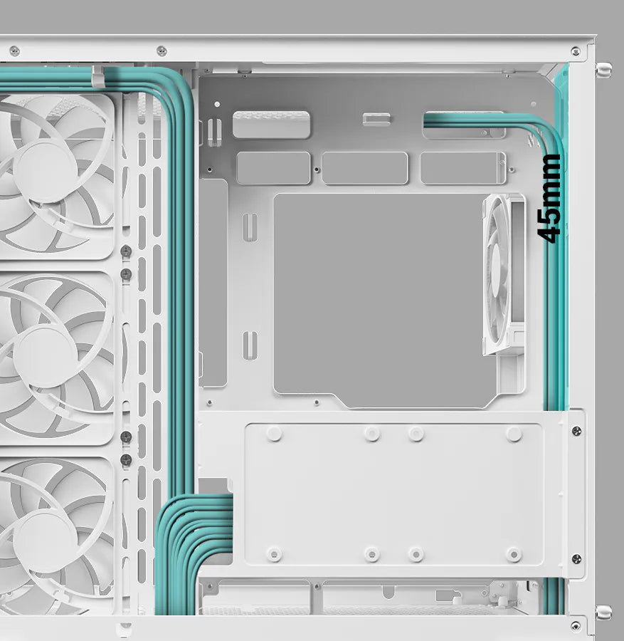 DeepCool CG530U 4F WH White Mid-Tower ATX Case, ARGB