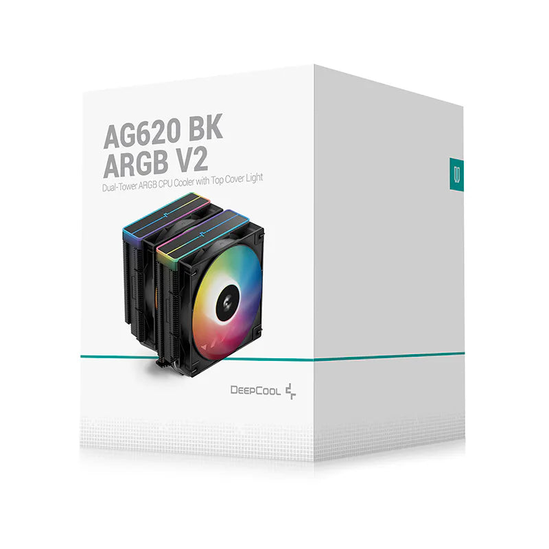 DeepCool AG620 BK ARGB V2 Dual-Tower CPU Cooler 260W