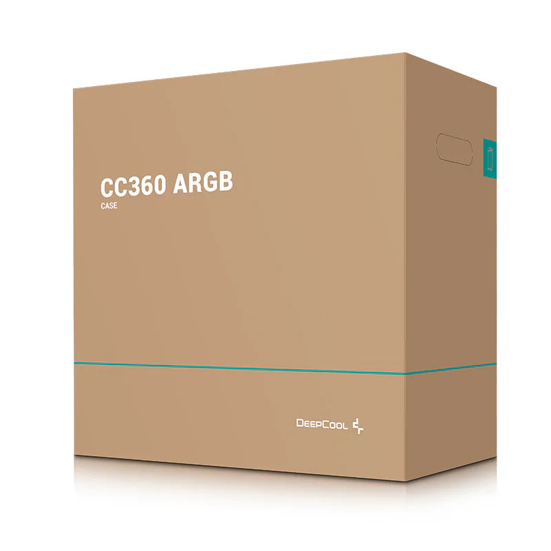 DeepCool CC360 ARGB Black mATX Mini Tower Case - 3x ARGB Fans