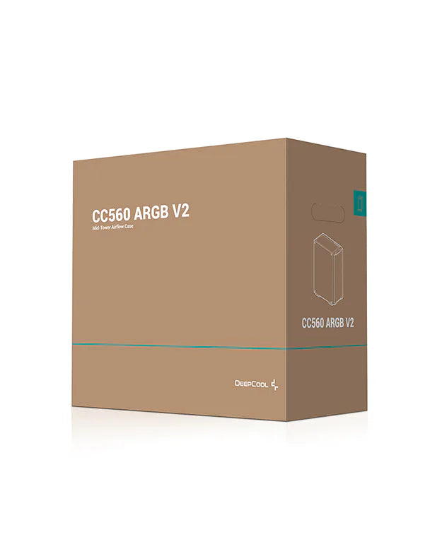 DeepCool CC560 ARGB V2 Mid Tower Case - Black, 4 ARGB Fans