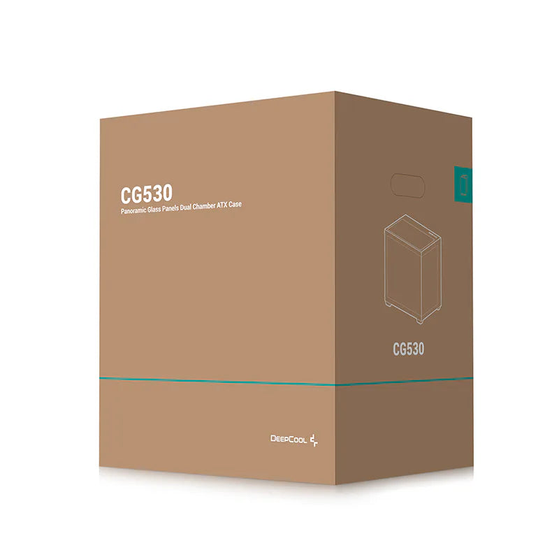 DeepCool CG530 Mid Tower Case - Dual Chamber, Tempered Glass