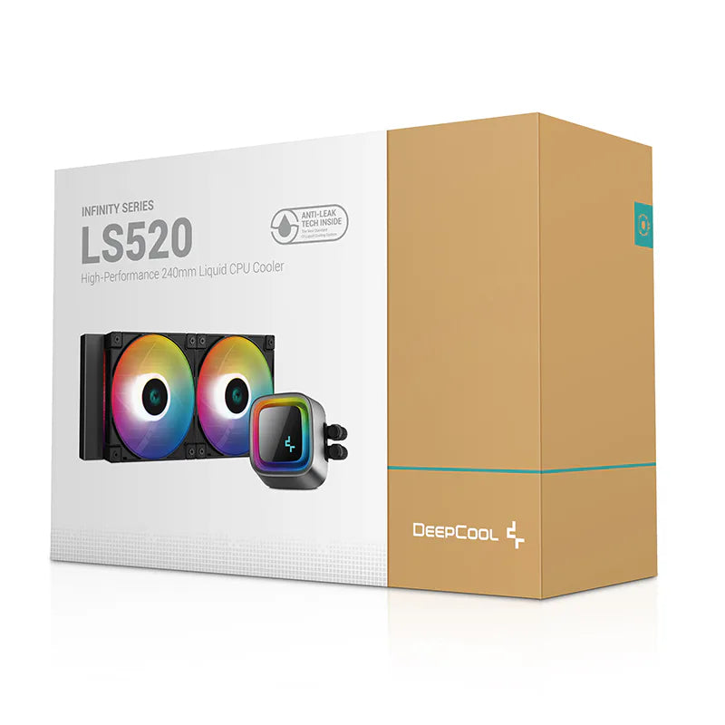 DeepCool LS520 240mm AIO Liquid CPU Cooler - Black, ARGB