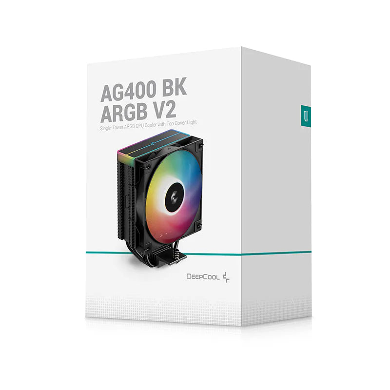 DeepCool AG400 BK ARGB V2 120mm CPU Air Cooler - Black