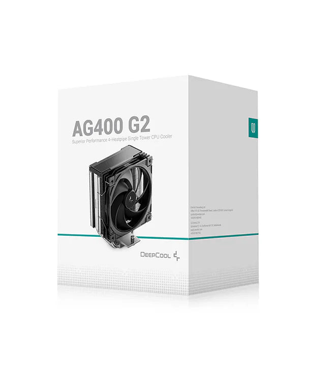 DeepCool AG400 G2 CPU Air Cooler 120mm PWM 4 Heatpipes Black