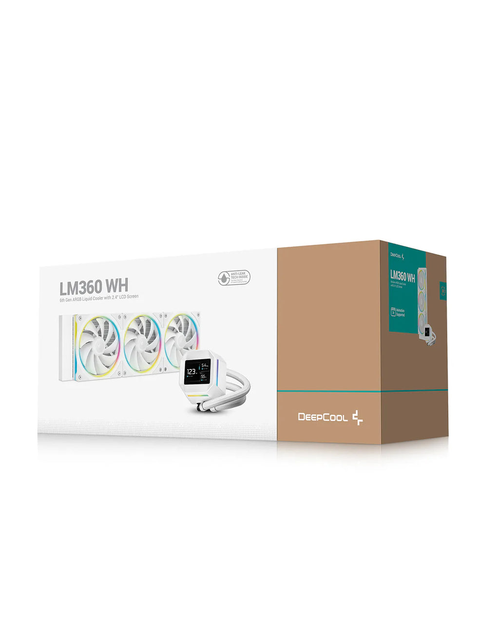 DeepCool LM360 White 360mm AIO Liquid CPU Cooler - ARGB