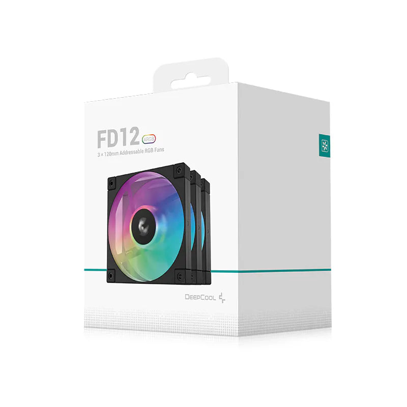 DeepCool FD12 ARGB 120mm Case Fans - 3-Pack, PWM, Daisy Chain
