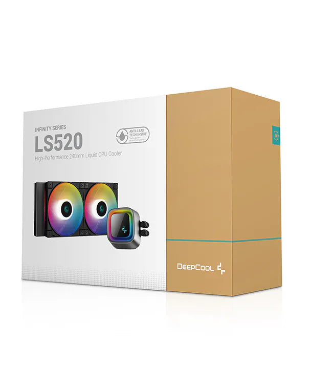 DeepCool LS520 240mm AIO Liquid CPU Cooler - Black, ARGB