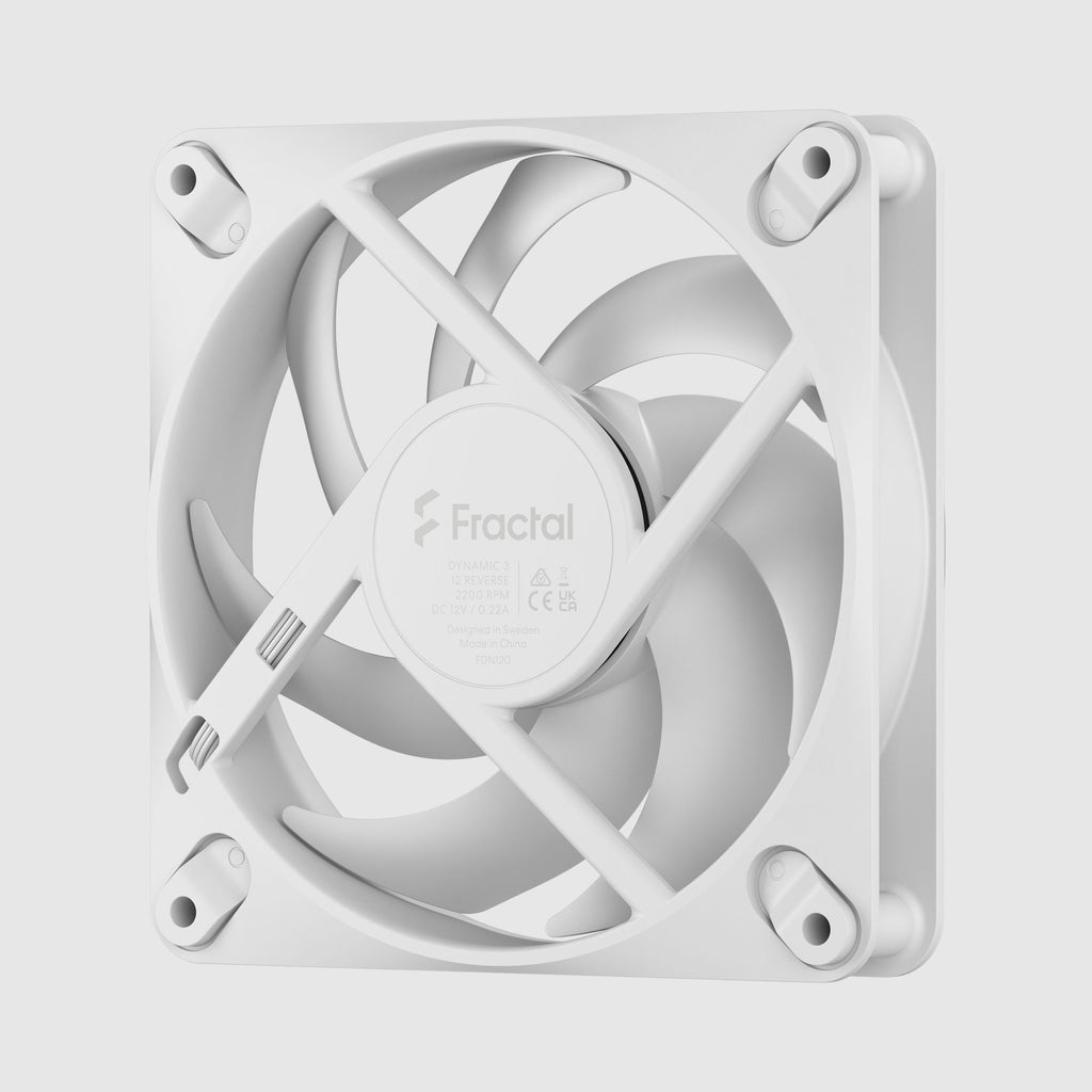 Fractal Design Dynamic 3 12 Reverse White 120mm PWM Fan