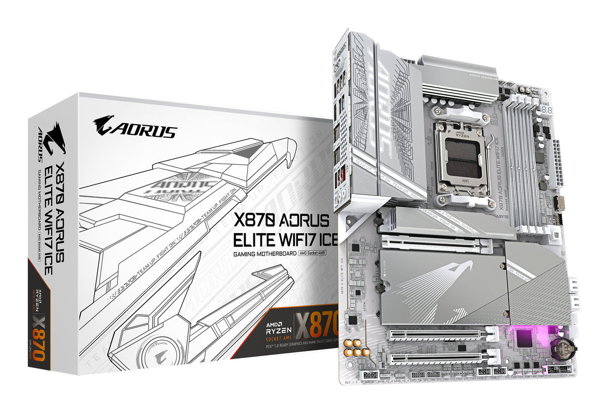 Gigabyte X870 AORUS ELITE WIFI7 ICE AM5 ATX Motherboard