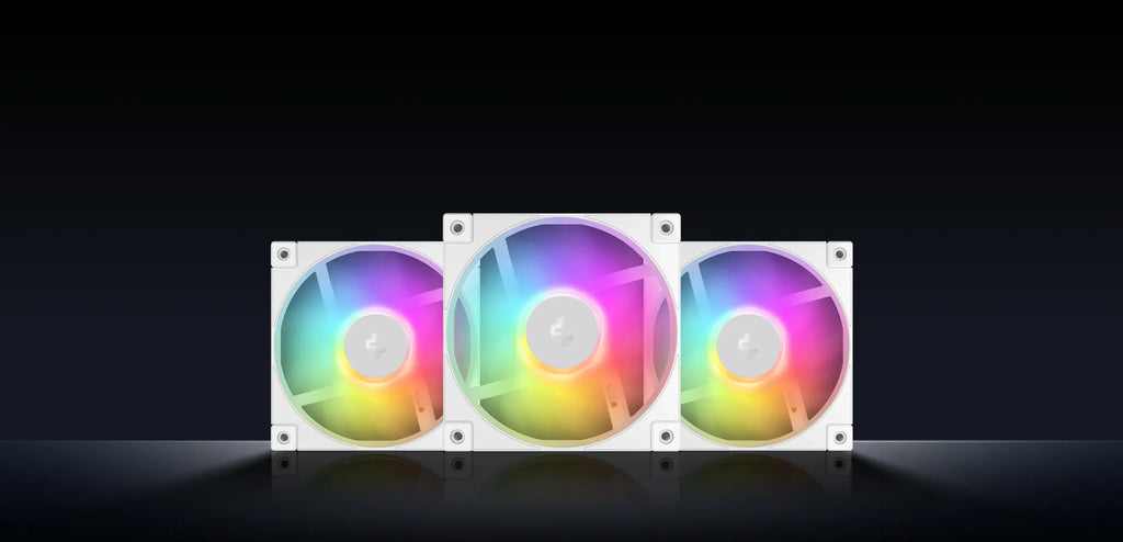 DeepCool FD12 ARGB White 120mm Case Fan 3-Pack